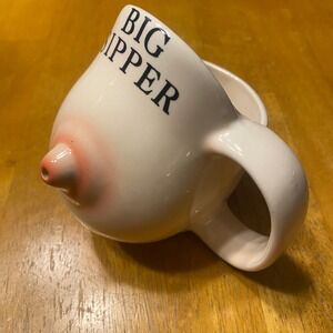 Vintage Big Sipper Breast Nipple Novelty Ceramic Coffee Mug Gag Gift